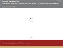 Tablet Screenshot of concertsmariaherrero.com